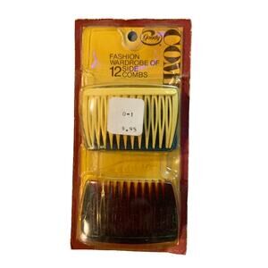 VTG 1975 GOODY 12 Hair Combs Goody Retro Side Combs Fashion Wardrobe NOS‎ #8058